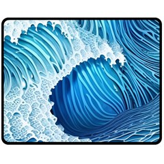 Beach Wave Fleece Blanket (medium) by GardenOfOphir