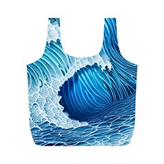 Beach Wave Full Print Recycle Bag (m) by GardenOfOphir