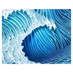 Beach Wave Premium Plush Fleece Blanket (medium) by GardenOfOphir