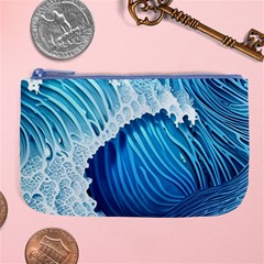 Beach Wave Large Coin Purse by GardenOfOphir