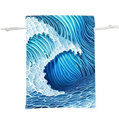 Beach Wave Lightweight Drawstring Pouch (xl) by GardenOfOphir