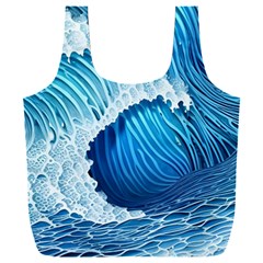 Beach Wave Full Print Recycle Bag (xxl) by GardenOfOphir