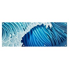 Beach Wave Banner And Sign 8  X 3  by GardenOfOphir