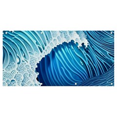 Beach Wave Banner And Sign 8  X 4  by GardenOfOphir