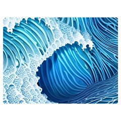 Beach Wave One Side Premium Plush Fleece Blanket (extra Small) by GardenOfOphir