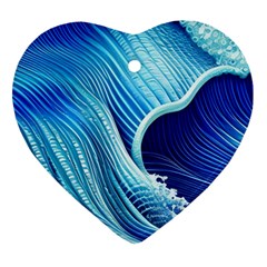 Wave Heart Ornament (Two Sides)