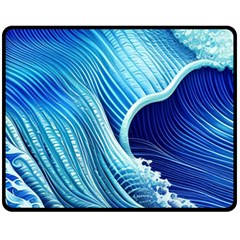 Wave One Side Fleece Blanket (Medium)