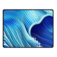 Wave One Side Fleece Blanket (Small)