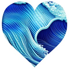 Wave Wooden Puzzle Heart