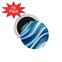 Blue Ocean Waves 1 75  Magnets (10 Pack)  by GardenOfOphir