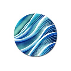 Blue Ocean Waves Magnet 3  (round) by GardenOfOphir