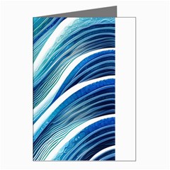 Blue Ocean Waves Greeting Cards (pkg Of 8) by GardenOfOphir