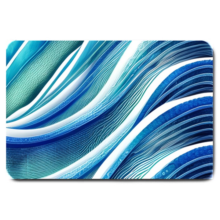 Blue Ocean Waves Large Doormat