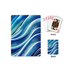 Blue Ocean Waves Playing Cards Single Design (mini) by GardenOfOphir