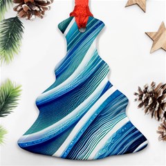 Blue Ocean Waves Ornament (christmas Tree)  by GardenOfOphir