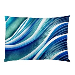 Blue Ocean Waves Pillow Case (two Sides) by GardenOfOphir