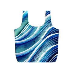 Blue Ocean Waves Full Print Recycle Bag (s) by GardenOfOphir