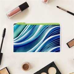 Blue Ocean Waves Cosmetic Bag (xs) by GardenOfOphir