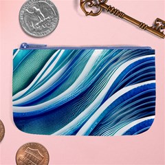 Blue Ocean Waves Large Coin Purse by GardenOfOphir