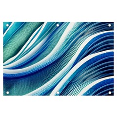 Blue Ocean Waves Banner And Sign 6  X 4  by GardenOfOphir