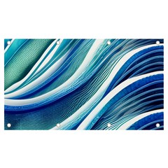 Blue Ocean Waves Banner And Sign 7  X 4  by GardenOfOphir