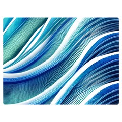 Blue Ocean Waves Premium Plush Fleece Blanket (extra Small)