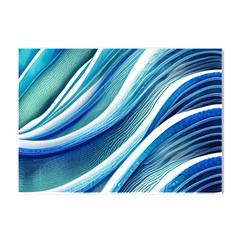 Blue Ocean Waves Crystal Sticker (a4)