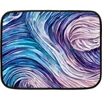 Abstract Pastel Ocean Waves One Side Fleece Blanket (Mini) 35 x27  Blanket