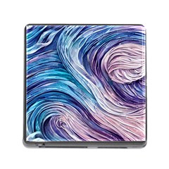 Abstract Pastel Ocean Waves Memory Card Reader (square 5 Slot) by GardenOfOphir