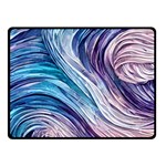 Abstract Pastel Ocean Waves One Side Fleece Blanket (Small) 50 x40  Blanket Front