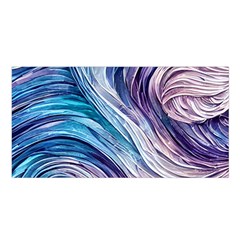 Abstract Pastel Ocean Waves Satin Shawl 45  X 80  by GardenOfOphir