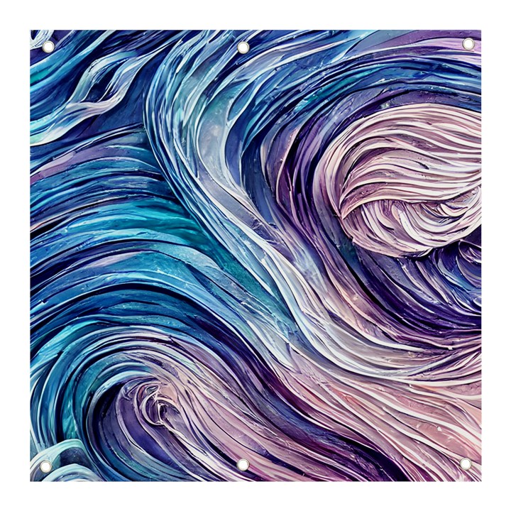 Abstract Pastel Ocean Waves Banner and Sign 3  x 3 