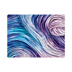 Abstract Pastel Ocean Waves One Side Premium Plush Fleece Blanket (mini)