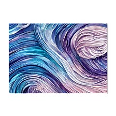 Abstract Pastel Ocean Waves Crystal Sticker (a4)