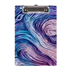 Abstract Pastel Ocean Waves A5 Acrylic Clipboard