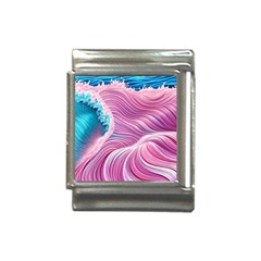 Pink Water Waves Italian Charm (13mm) by GardenOfOphir