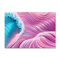 Pink Water Waves Sticker A4 (100 Pack) by GardenOfOphir