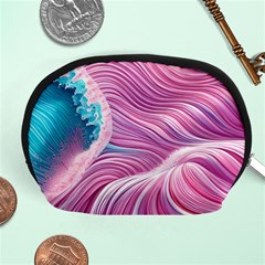 Pink Water Waves Accessory Pouch (medium) by GardenOfOphir