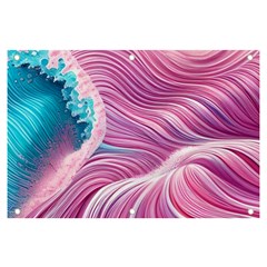 Pink Water Waves Banner And Sign 6  X 4  by GardenOfOphir