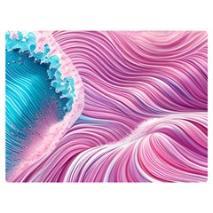 Pink Water Waves Premium Plush Fleece Blanket (extra Small)