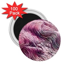 Abstract Pink Ocean Waves 2 25  Magnets (100 Pack)  by GardenOfOphir