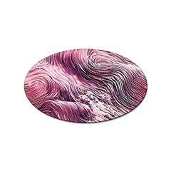 Abstract Pink Ocean Waves Sticker Oval (100 Pack) by GardenOfOphir