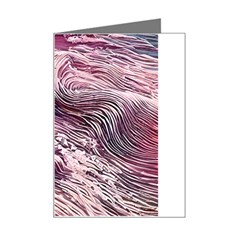 Abstract Pink Ocean Waves Mini Greeting Card by GardenOfOphir