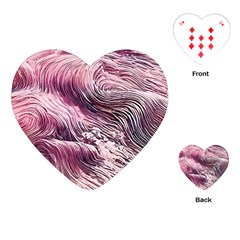 Abstract Pink Ocean Waves Playing Cards Single Design (heart) by GardenOfOphir