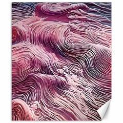 Abstract Pink Ocean Waves Canvas 8  X 10  by GardenOfOphir