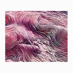 Abstract Pink Ocean Waves Small Glasses Cloth (2 Sides) by GardenOfOphir