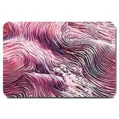 Abstract Pink Ocean Waves Large Doormat by GardenOfOphir