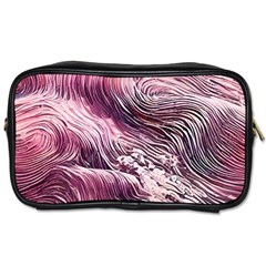 Abstract Pink Ocean Waves Toiletries Bag (one Side) by GardenOfOphir