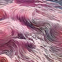 Abstract Pink Ocean Waves Play Mat (rectangle) by GardenOfOphir