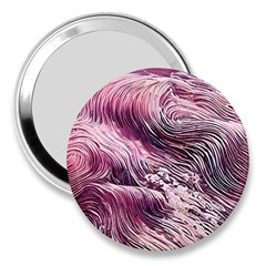 Abstract Pink Ocean Waves 3  Handbag Mirrors by GardenOfOphir